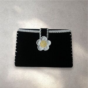 Lovely Handmade Crochet Flower Laptop Sleeve Case fits 13” or 15” MacBook Air 🌸